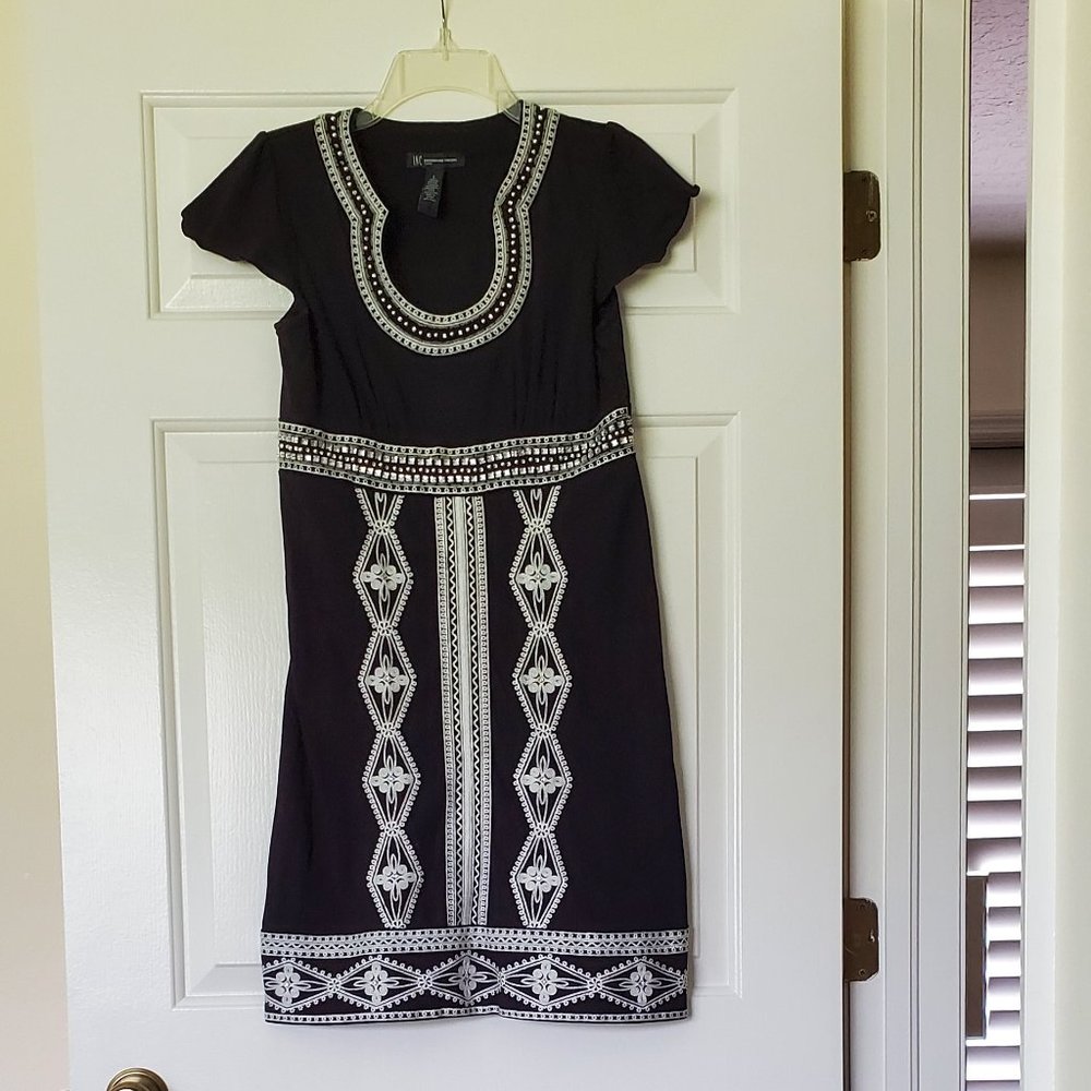 Black INC International Concepts beaded/embroidered dress